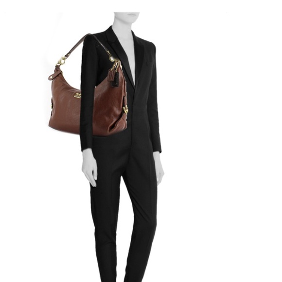 Coach Madison Hailey 14304 Brown Camel Caramel Leather Shoulder Satchel - Picture 11 of 11